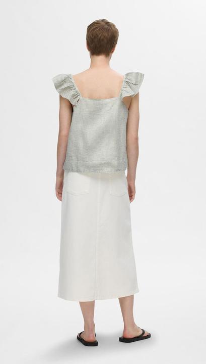 Actual product image Selected Femme Striped frill top (40)