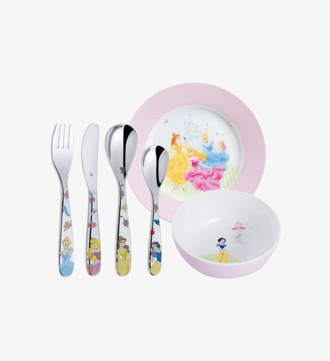 Produktbild WMF Kindergeschirr Kinderbesteck 6tlg Disney Princess Edelstahl poliert spülmaschinengeeignet