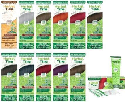 Immagine prodotto Herbal Time Crema Colorante all'Henné Krauterzeit Tintura Naturale per Capelli 75ml Pronta all'Uso