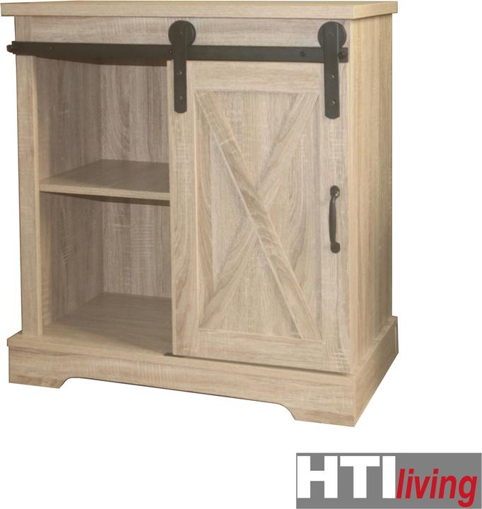 Image du produit HTI-Living Commode avec porte coulissante Thekla Landhaus Sonoma (79 x 39 x 81,5 cm)