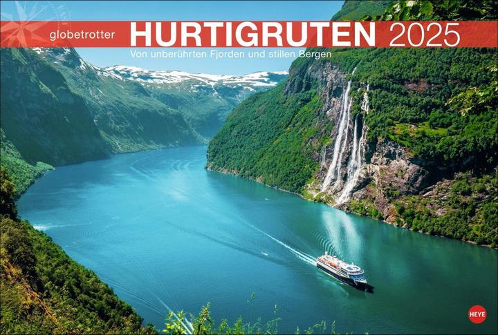 Produktbild Heye Hurtigruten Globetrotter Kalender 2025 - Von unberührten Fjorden und stillen Bergen (58 x 39 cm, Deutsch)