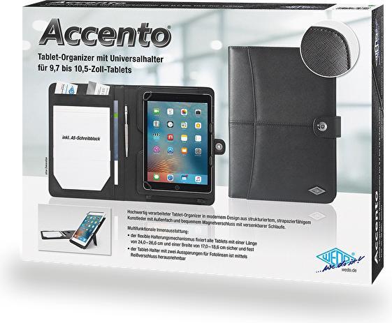 Actual product image Wedo Accento Organizer black A4 (10.6" tablets, 9.7" tablets)