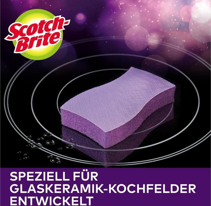 Image du produit Scotch-Brite Éponge de nettoyage pour vitrocéramique (3 pcs)