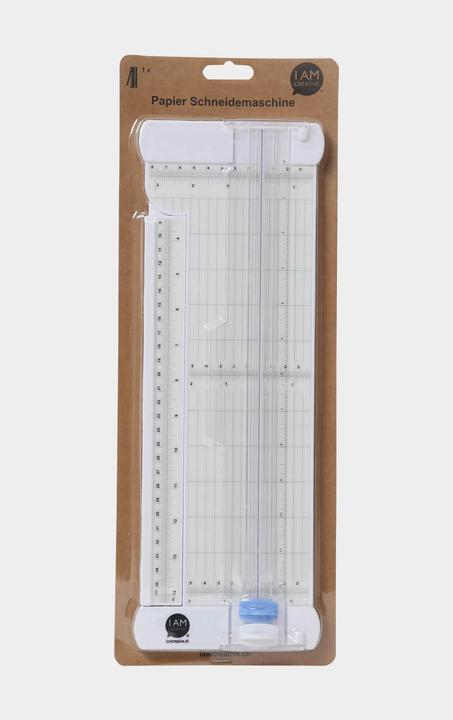 I Am Creative Schneidemaschine für Papier, Schneidegerät zum Schneiden und Falzen von Papier mit ausklappabarem Se (A3)