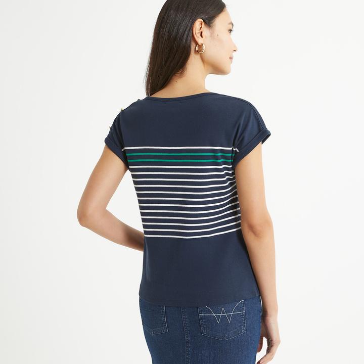 Actual product image Anne Weyburn Striped T-Shirt (40)
