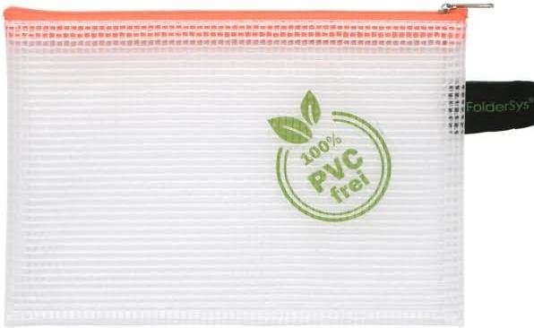Produktbild Foldersys Reissverschlussbeutel A6 transparent/orange 0,20 mm (A6, 1 x)