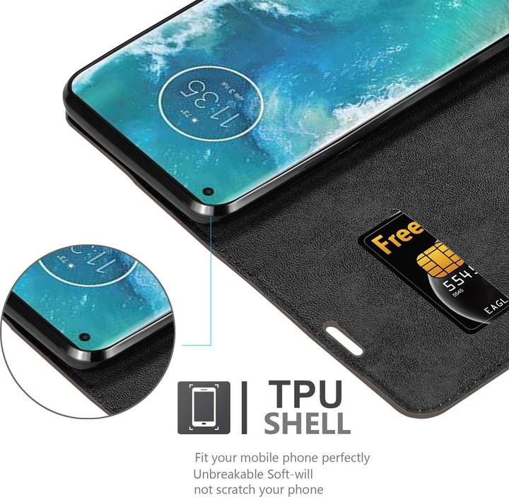 Actual product image Cadorabo Book Invisible Magnet Cover (Motorola Edge+)