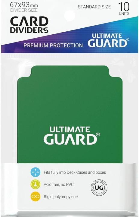 Ultimate Guard Card Separator Standard Size Green 10