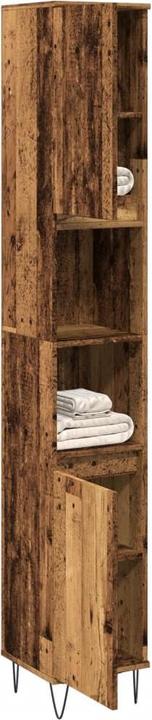 Productafbeelding VidaXL Badkamerkast Hoge kast Badkamermeubel Kast oude houtlook (30 x 30 x 190 cm)