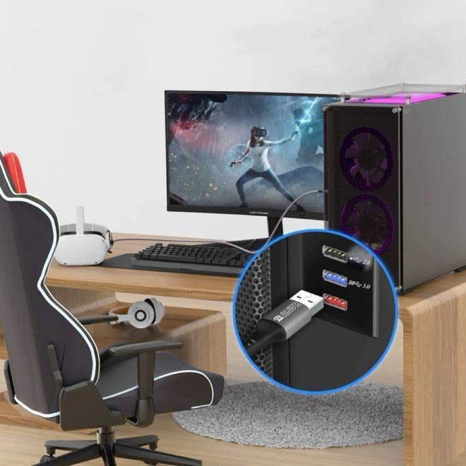 Actual product image AMVR Meta Quest 3 / 3S VR Link Kabel mit USB Typ-C Ladeanschluss