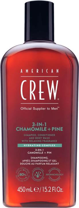 American Crew 3-in-1 Chamomile & Pine Shampoo, Conditioner & Body Wash