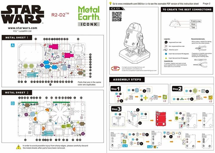 Immagine prodotto Metal Earth ICONX Star Wars R2-D2