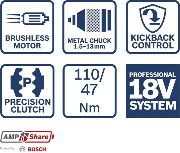 Productafbeelding Bosch Professional GSR 18 V-110 C (Oplaadbare batterij)
