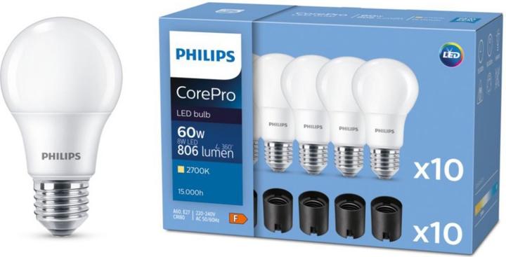 Actual product image Philips CorePro LED (E27, 8 W, 806 lm, 1 x, F)