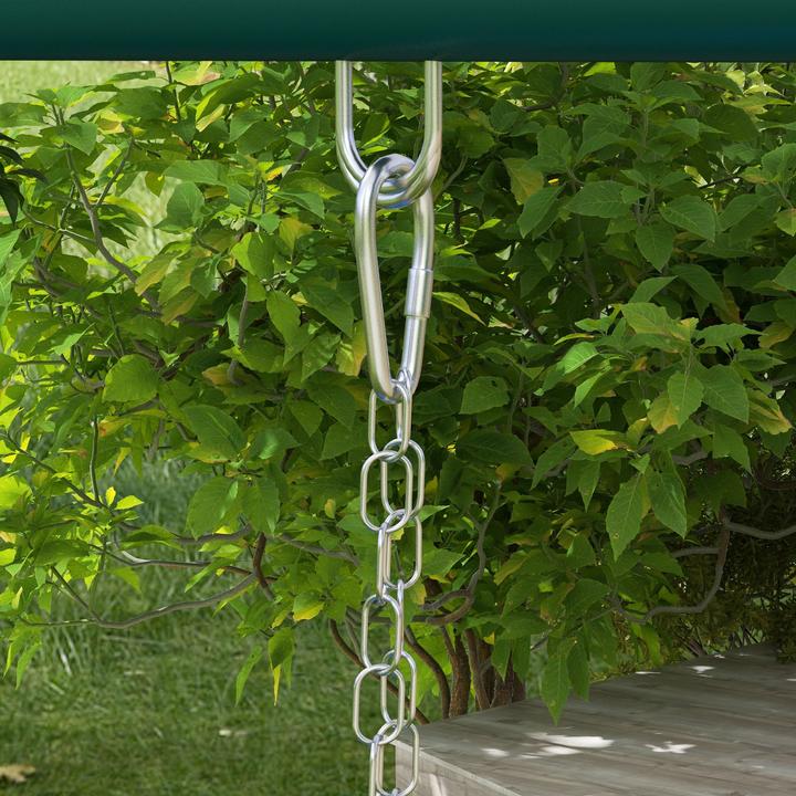 Actual product image Outsunny Kinderschaukel Stahl, Kunststoff Gelb+Grün