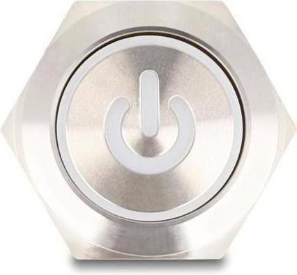 Image du produit Delock Bouton-poussoir à encastrer 22 mm 6 x connexion soudée LED blanche