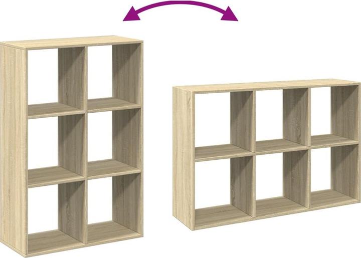 Produktbild VidaXL Raumteiler Bücherregal Standregal Büroregal Würfelregal Sonoma-Eiche (69.5 x 29 x 103.5 cm)