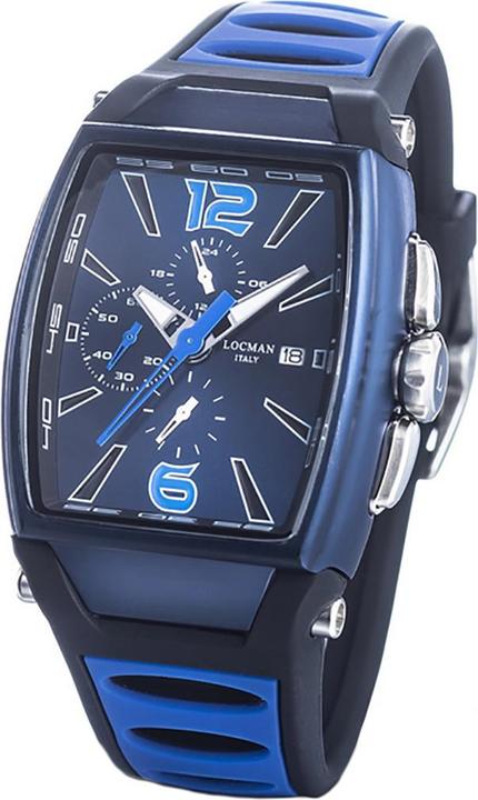 Image du produit Locman Italy Montre homme Tremila Chrono bleu/noir Ref. 0550 (Chronographe, 50 mm)