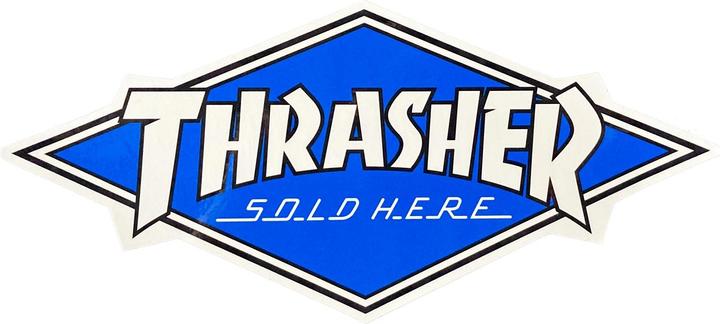 Actual product image Thrasher Diamond Logo Sold Here Sticker (12" x 5.5")