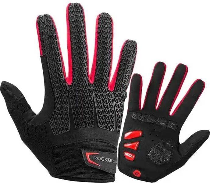 Produktbild Rockbros Bicycle full finger gloves S169-1BR size L (red-balck) (L)