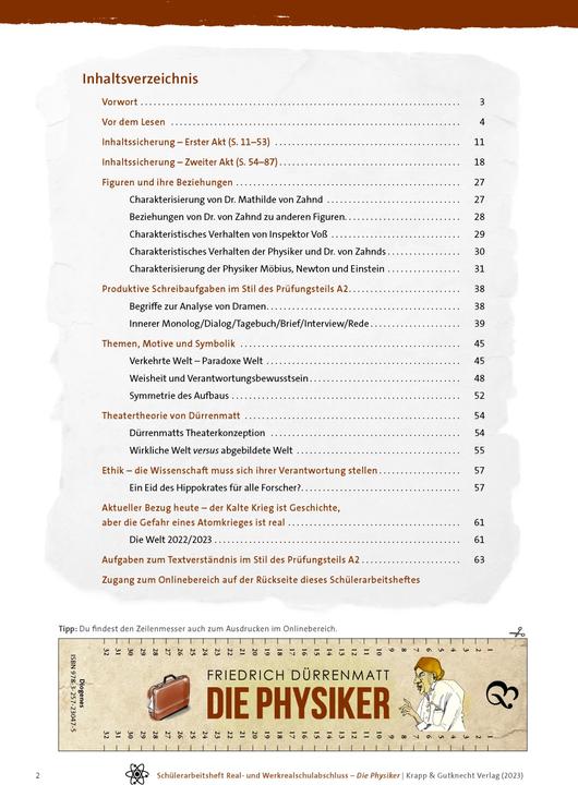 Produktbild Die Physiker - Friedrich Dürrenmatt - Schülerarbeitsheft - M-Niveau (Deutsch, Regine Becker, Friedrich Dürrenmatt, Sabrina Undank, Gesine Heddrich, 2023)
