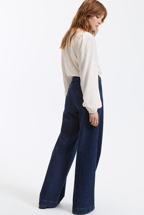 Produktbild La Redoute Collections Weite High-Waist-Jeans mit Hosenklappe (32)