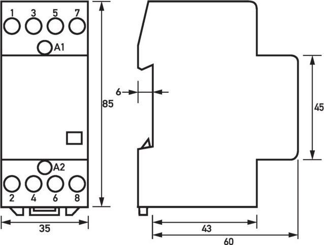 Actual product image Doepke DOEP HS25-31 Contactor 25A/230V/50Hz Installation Contactor HS25-3