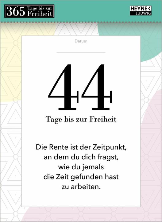 Actual product image Heyne Ludwig 365 days to freedom! (11 x 15 cm, Hardcover, German)