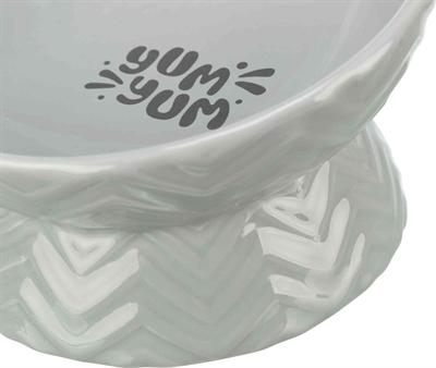 Image du produit Trixie Verhoogde Voerbak / Waterbak Keramiek Grijs - 350 ml 17 Cm