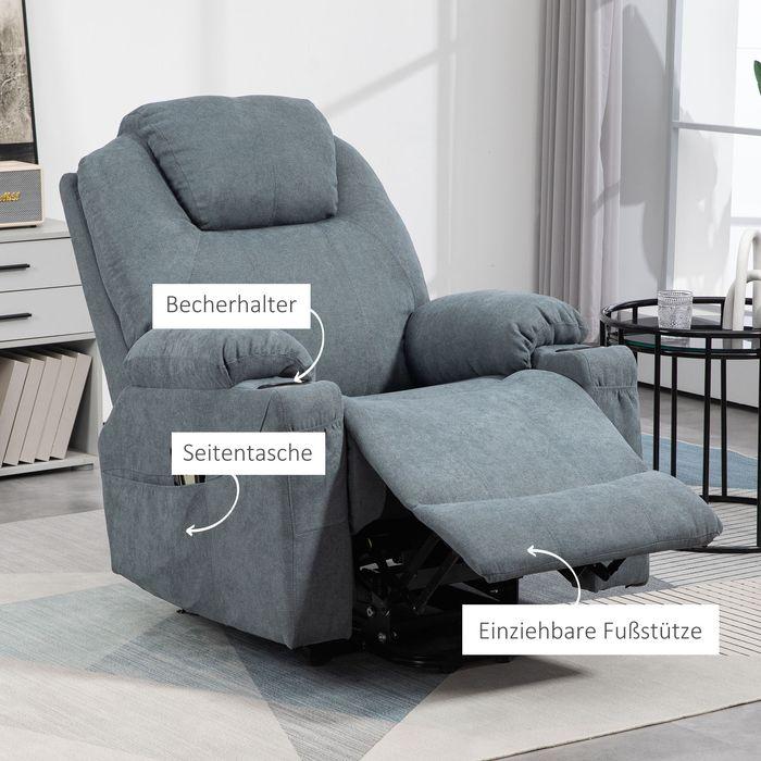Actual product image Swisshandel24 Massage chair stand-up aid, electric, with 8 massage points, reclining function, heating function