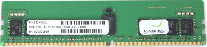 Immagine prodotto Grafenthal MEM 16GB 2Rx8 DDR4-2666MHz RDIMM PC4-21300 ECC CL19 1.2V (1 x 16GB, 2666 MHz, DDR4-RAM, DIMM)