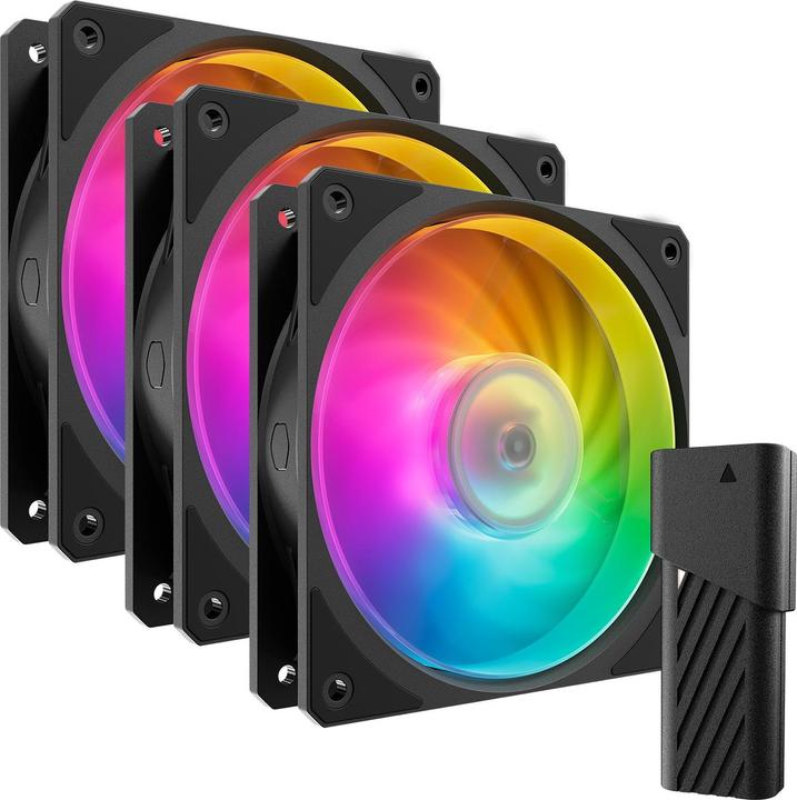 Actual product image Cooler Master CooMas Mobius 120P ARGB 3-Pack Black