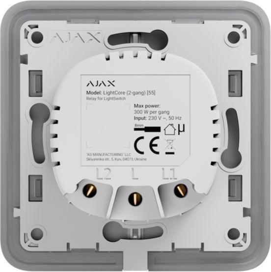 Image du produit Ajax SMART HOME LIGHTCORE 2GANG/45111 (Actionneur de chauffage)