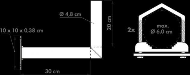Image du produit Schwaiger Support de mât/balcon (Divers)