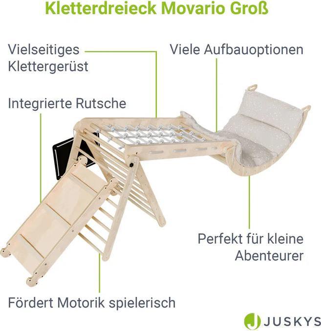 Immagine prodotto Juskys Kletterdreieck Movario Vielseitiges Indoor-Klettergerüst