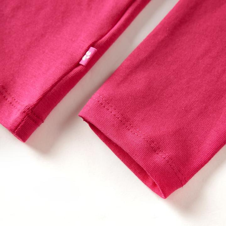 Image du produit VidaXL T-shirt manches longues enfant rose vif 116,Composition : 95% Coton (116)