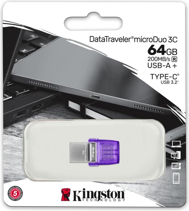Produktbild Kingston DataTraveler microDuo 3C (64 GB, USB-C, USB 3.2)