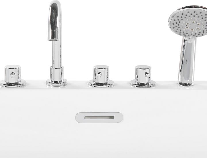 Actual product image Beliani Bathtub freestanding white with tap oval 170 x 80 cm ROTSO (286 l, 80 cm, 170 cm)