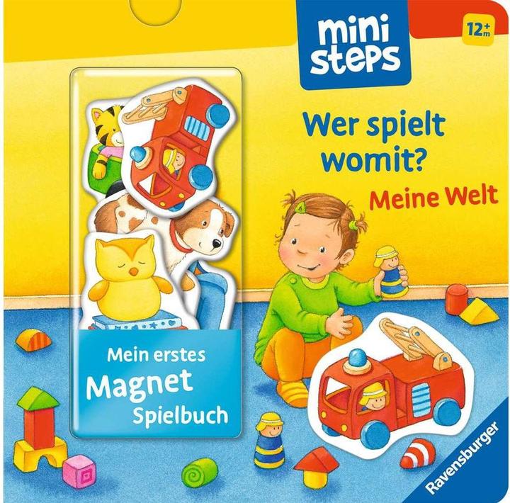 Produktbild Ravensburger ministeps: Mein erstes Magnetbuch: Wer spielt womit? Meine Welt (Deutsch)