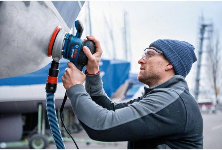 Image du produit Bosch Professional Ponceuse excentrique GEX 40-150 avec 1 feuille abrasive M480 et L-BOXX (Ponceuse excentrique, 400 W)