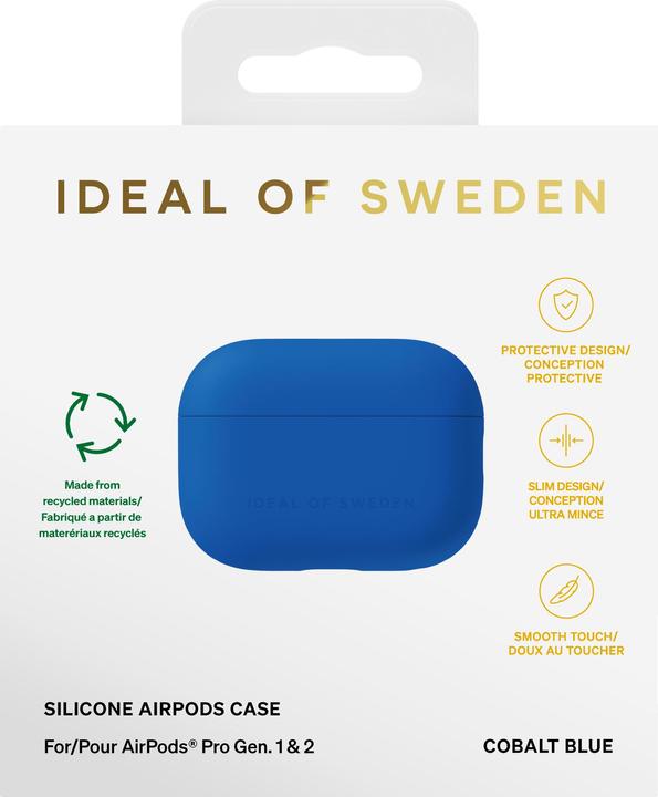 Productafbeelding iDeal Of Sweden Siliconen AirPods hoesje PRO 1/2 Kobaltblauw