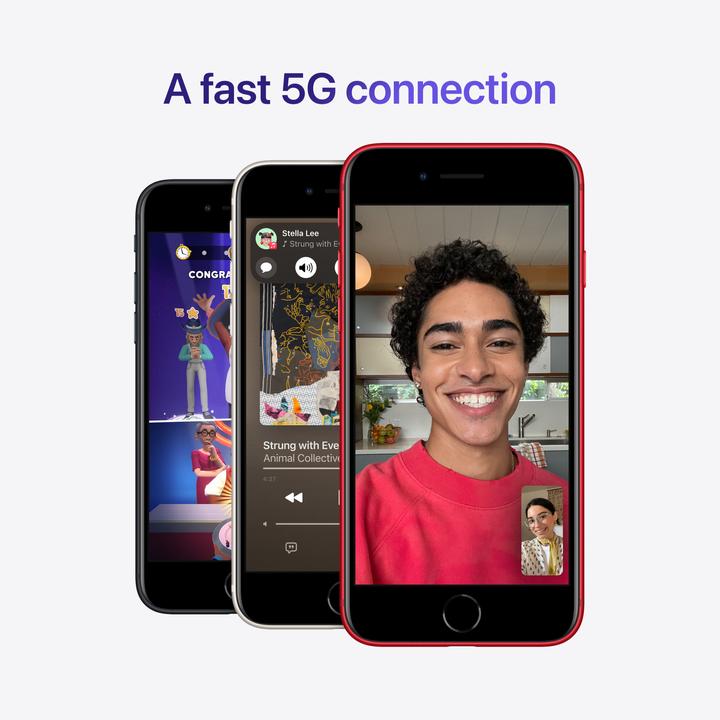 Image du produit Apple iPhone SE (3rd Gen) (128 Go, Minuit, 4.70", SIM + eSIM, 12 Mpx, 5G)