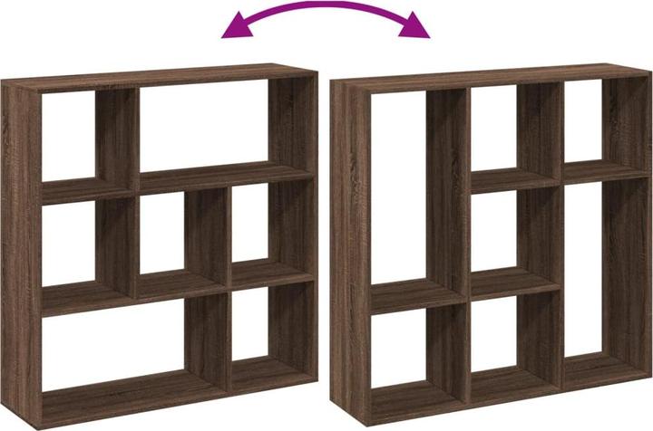 Produktbild VidaXL Bücherregal Raumteiler Wandregal Standregal Regal Braun Eichen-Optik