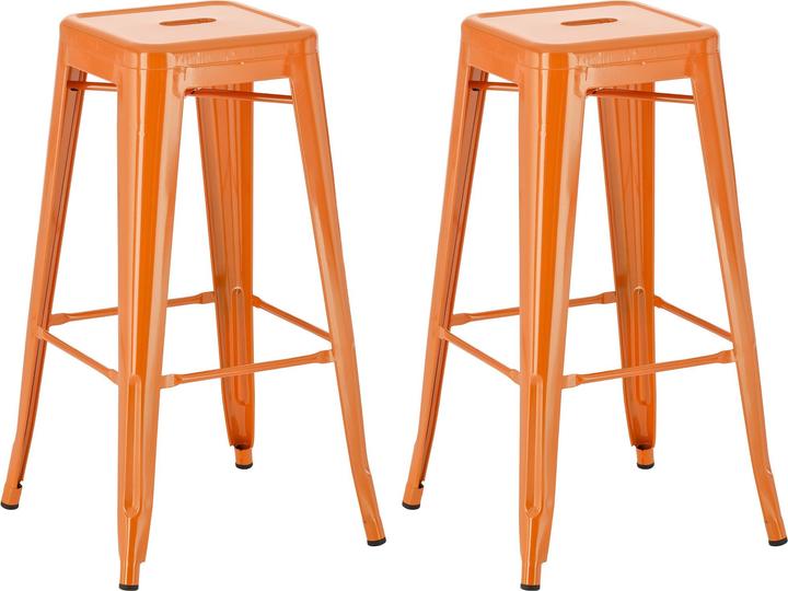 Image du produit CLP Lot de 2 tabourets de bar Joshua, orange