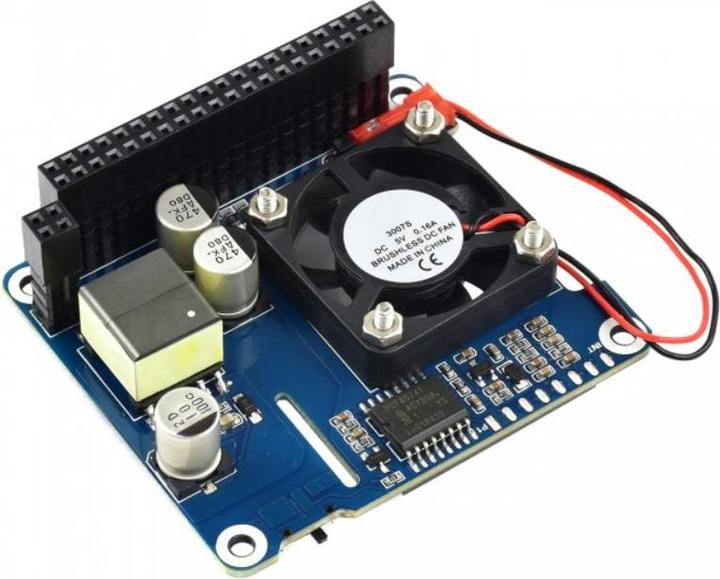 Produktbild WaveShare Power over Ethernet (PoE) HAT mit OLED Display für Raspberry Pi 4B & 3B+