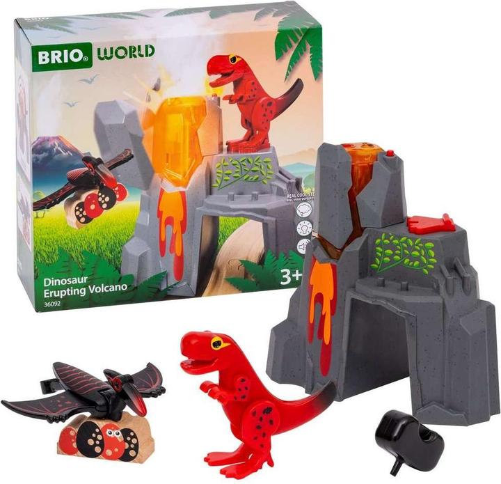 Actual product image Brio Dinosaur Erupting Volcano