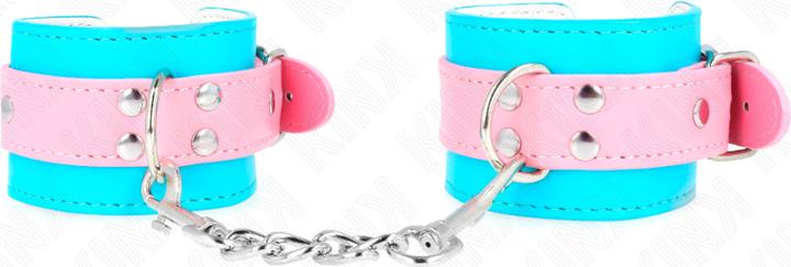 Actual product image Kink Wrist cuffs blue/pink adjustable 16-28 CM X 5 CM
