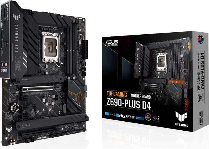ASUS TUF Gaming Z690-Plus D4 (LGA 1700, Intel Z690H, ATX)