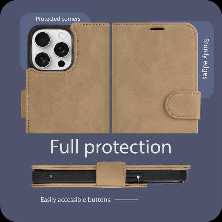 Produktbild Cazy Abnehmbare Brieftaschenhülle für iPhone 15 Pro, Abnehmbare Hülle, Magfit, 2-in-1-Design (Apple iPhone 15 Pro)