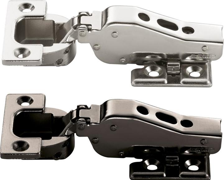 Actual product image LAMP® Heavy-duty furniture hinge 95°, centre stop, with spring, black